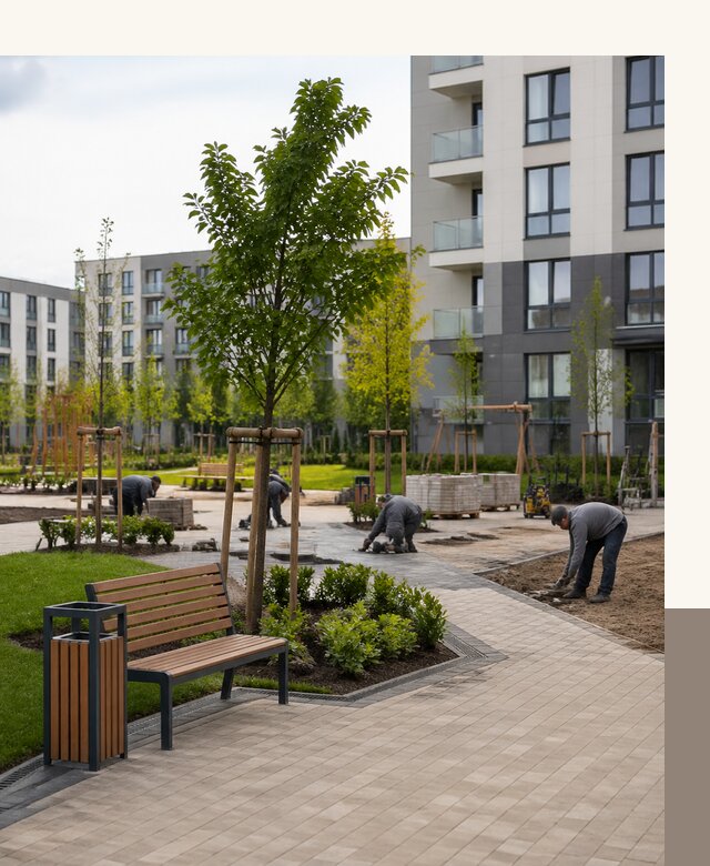 Благоустройство дворов МКД в Изобильном под ключ для жилых комплексов